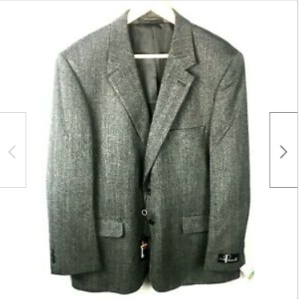 Petrocelli Arthur Portly Grey Suit Jacket Blazer